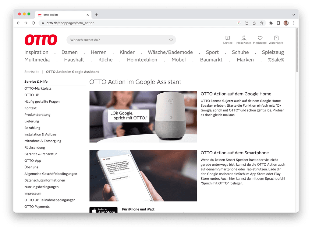 OK Google, Sprich mit OTTO
